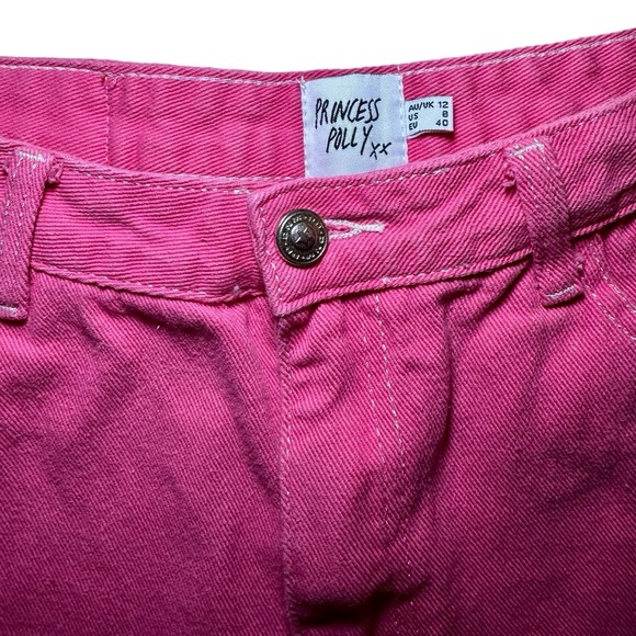 Princess Polly pink cropped jeans size 8 - Picture 3 of 4